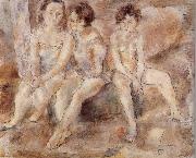 Jules Pascin Three Lass oil on canvas